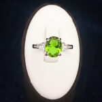 انگشتر نقره زنانه طرح دُرینا با سنگ الکساندریت - Image 4