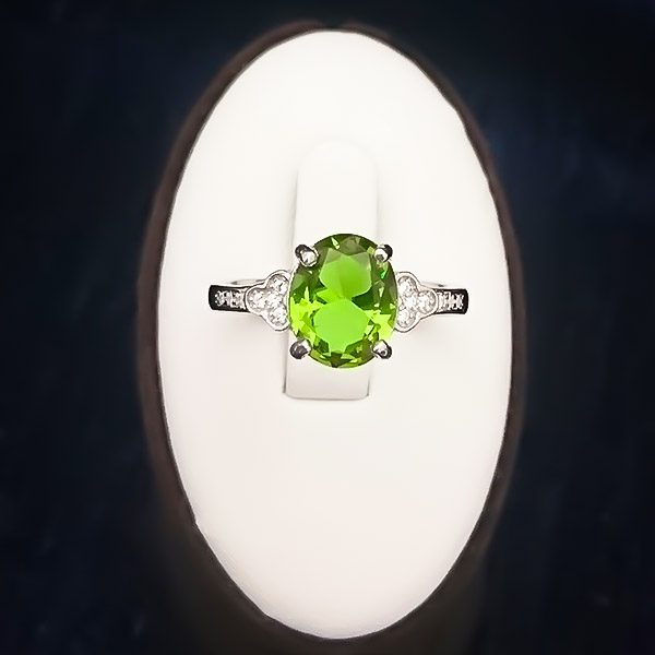 انگشتر نقره زنانه طرح دُرینا با سنگ الکساندریت - Image 4