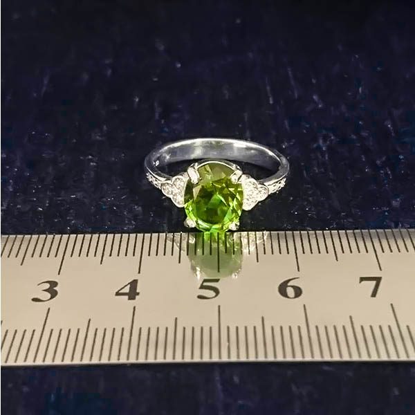 انگشتر نقره زنانه طرح دُرینا با سنگ الکساندریت - Image 2