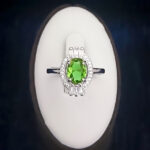 انگشتر نقره زنانه طرح آرمینا با سنگ الکساندریت - Image 5