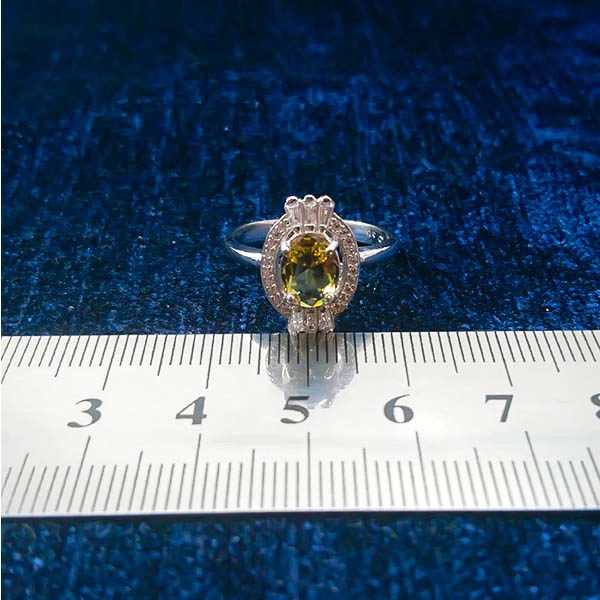 انگشتر نقره زنانه طرح آرمینا با سنگ الکساندریت - Image 2