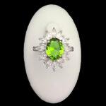 انگشتر نقره زنانه طرح ژینا با سنگ الکساندریت - Image 4