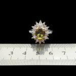 انگشتر نقره زنانه طرح ژینا با سنگ الکساندریت - Image 3