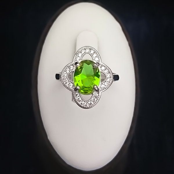 انگشتر نقره زنانه طرح کامیلا با سنگ الکساندریت - Image 4