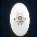 انگشتر نقره زنانه طرح کامیلا با سنگ الکساندریت - Image 5