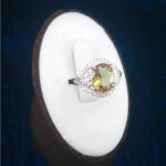 انگشتر نقره زنانه طرح آرنیکا با سنگ الکساندریت - Image 2