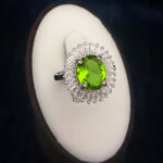 انگشتر نقره زنانه طرح مانیلا با سنگ الکساندریت - Image 5