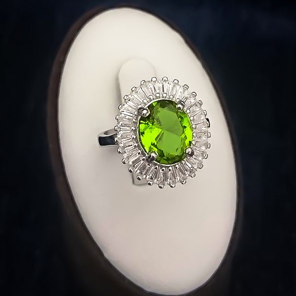 انگشتر نقره زنانه طرح مانیلا با سنگ الکساندریت - Image 5