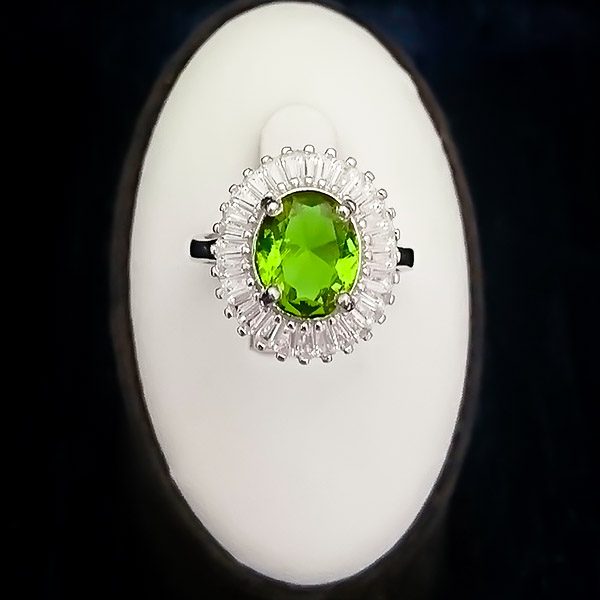 انگشتر نقره زنانه طرح مانیلا با سنگ الکساندریت - Image 4