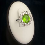 انگشتر نقره زنانه طرح آدرینا با سنگ الکساندریت