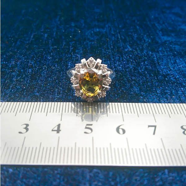 انگشتر نقره زنانه طرح آدرینا با سنگ الکساندریت - Image 2