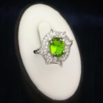 انگشتر نقره زنانه طرح پردیس با سنگ الکساندریت - Image 3