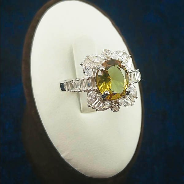 انگشتر نقره زنانه طرح هلینا با سنگ الکساندریت - Image 2