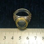 انگشتر نقره مردانه طرح یا علی با سنگ حدید صینی+حکاکی - Image 5