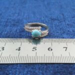 انگشتر نقره زنانه طرح مونیکا با سنگ فیروزه نیشابوری - Image 3