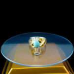 انگشتر نقره دست ساز مردانه طرح منصور ۲ با سنگ فیروزه نیشابوری - Image 4