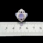 انگشتر نقره زنانه طرح هلن با سنگ عقیق کبود یمنی - Image 4