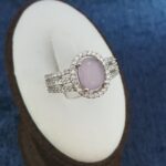 انگشتر نقره زنانه طرح هیلدا با سنگ عقیق کبود یمنی