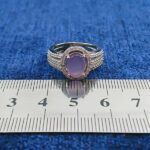 انگشتر نقره زنانه طرح هیلدا با سنگ عقیق کبود یمنی - Image 3