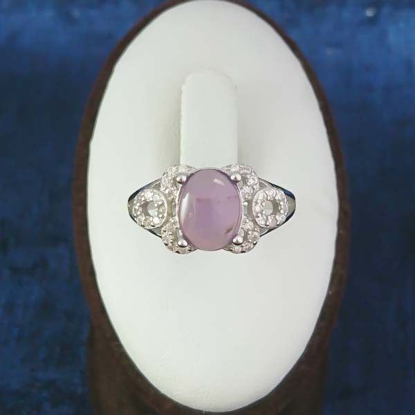 انگشتر نقره زنانه طرح ورونیکا با سنگ عقیق کبود یمنی - Image 2