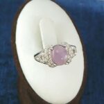 انگشتر نقره زنانه طرح ورونیکا با سنگ عقیق کبود یمنی