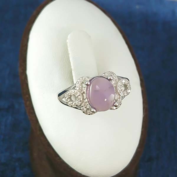 انگشتر عقیق یمنی کبود زنانه نقره