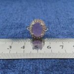 انگشتر نقره زنانه طرح فروزان با سنگ عقیق کبود یمنی - Image 2