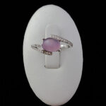 انگشتر نقره زنانه طرح سامینا با سنگ عقیق کبود یمنی - Image 3