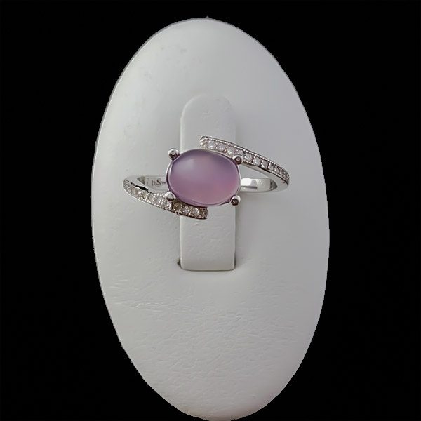 انگشتر نقره زنانه طرح سامینا با سنگ عقیق کبود یمنی - Image 3