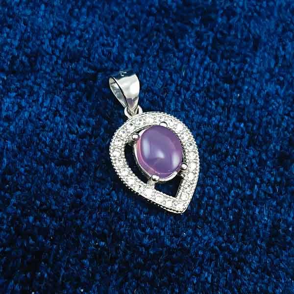 گردنبند عقیق یمنی کبود زنانه نقره صفوی