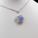 گردنبند عقیق کبود یمنی نقره زنانه طرح لامیا - Image 5