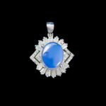 گردنبند عقیق کبود یمنی نقره زنانه طرح لامیا - Image 3