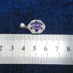 گردنبند نقره زنانه طرح مهگل با سنگ عقیق کبود یمنی - Image 5