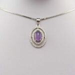 گردنبند عقیق کبود یمنی نقره زنانه طرح ماتیسا - Image 3