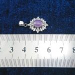 گردنبند نقره زنانه طرح ماهک با سنگ عقیق کبود یمنی - Image 2