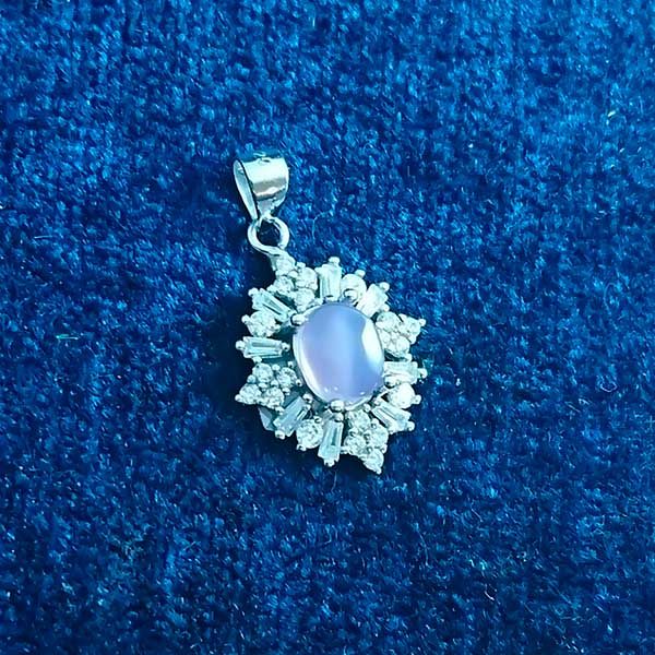 گردنبند عقیق یمنی کبود زنانه نقره ساده