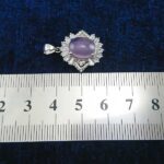 گردنبند نقره زنانه طرح مهرسا با سنگ عقیق کبود یمنی - Image 2