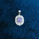 گردنبند نقره زنانه طرح ماهناز با سنگ عقیق کبود یمنی - Image 4