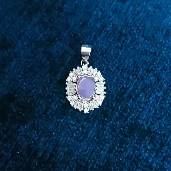 گردنبند نقره زنانه طرح ماهناز با سنگ عقیق کبود یمنی - Image 4