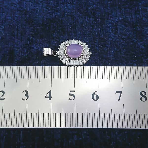 گردنبند نقره زنانه طرح ماهناز با سنگ عقیق کبود یمنی - Image 3