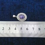 گردنبند نقره زنانه طرح وانیا با سنگ عقیق کبود یمنی - Image 4