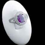 انگشتر نقره زنانه طرح آلنا با سنگ یاقوت سرخ الماس تراش