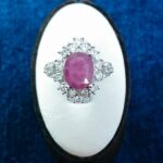 انگشتر نقره زنانه طرح آرشیدا با سنگ یاقوت سرخ الماس تراش - Image 3