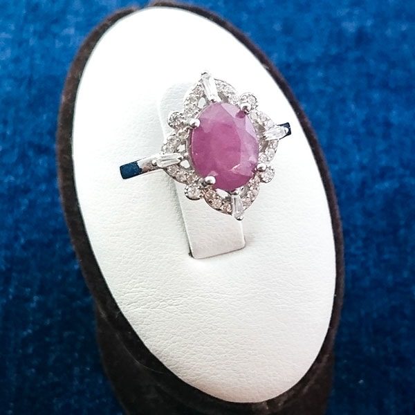 انگشتر یاقوت سرخ زنانه نقره فاخر