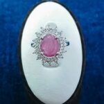 انگشتر نقره زنانه طرح آنیا با سنگ یاقوت سرخ الماس تراش - Image 3