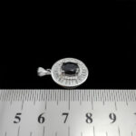 گردنبند نقره زنانه طرح آدنا با سنگ یاقوت کبود الماس تراش - Image 3