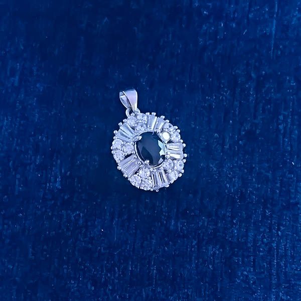 گردنبند یاقوت کبود زنانه نقره فاخر