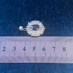 گردنبند نقره زنانه طرح اِفراح با سنگ یاقوت کبود الماس تراش - Image 5