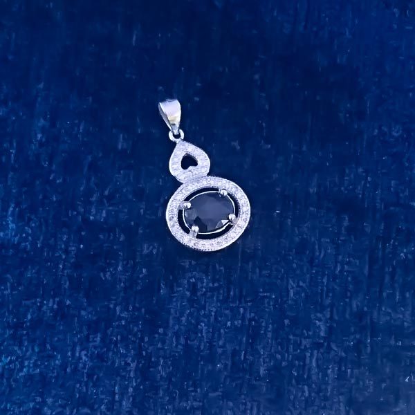 گردنبند یاقوت کبود زنانه نقره خاص