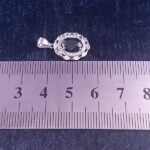 گردنبند نقره زنانه طرح آویسا با سنگ یاقوت کبود الماس تراش - Image 2